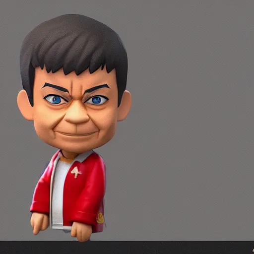 Image similar to rodrigo duterte as a nendoroid, 3 d octane render,