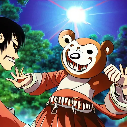 Prompt: basoromyu kuma by oda eiichiro, by toei animation