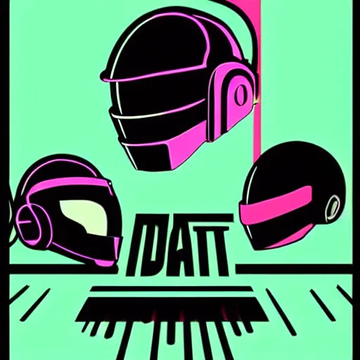 Image similar to daft punk concert in 1 bit art style