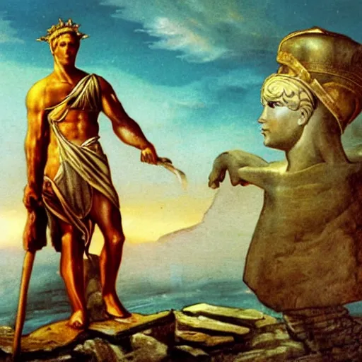 Image similar to colossus of rhodes