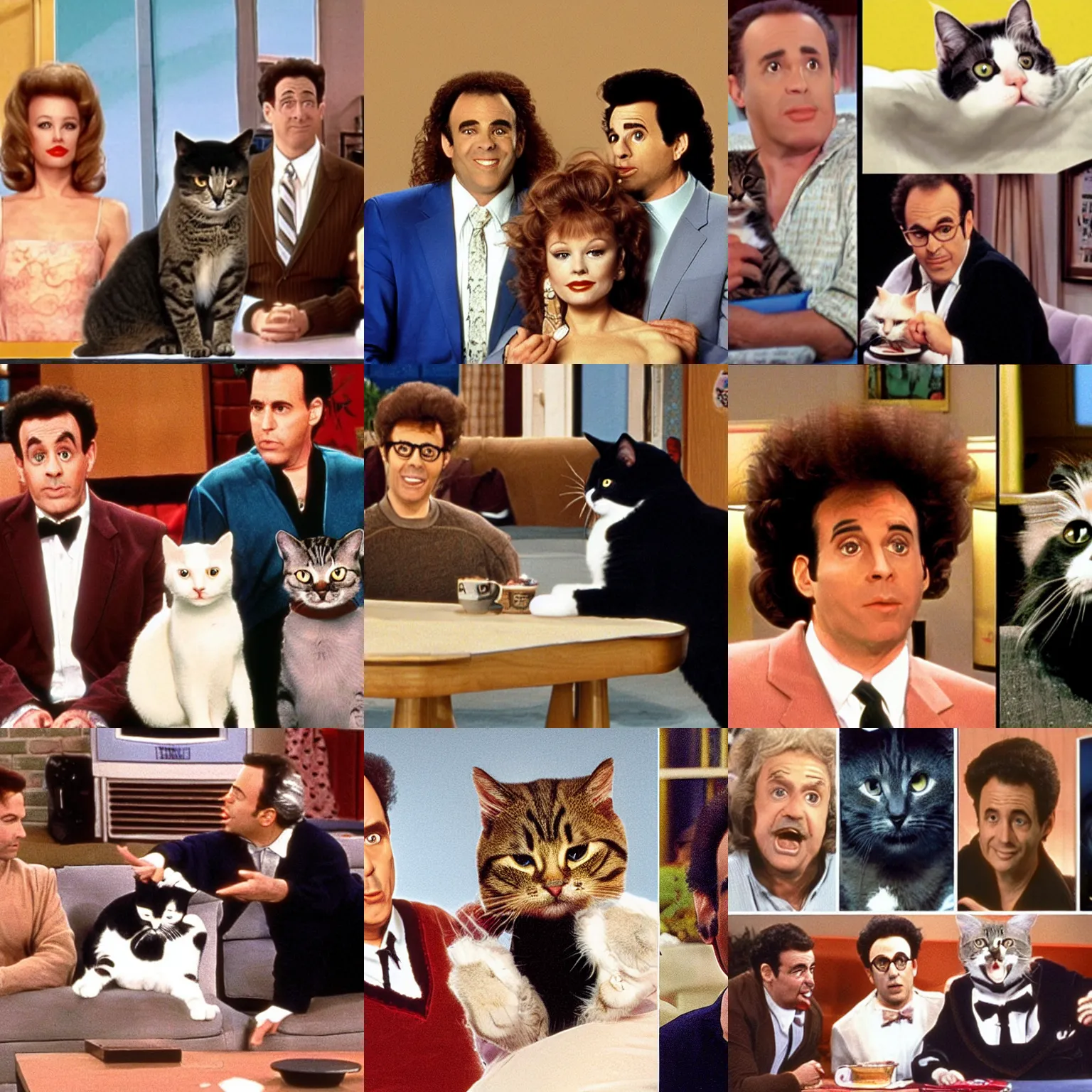 Prompt: cats in seinfeld tv show
