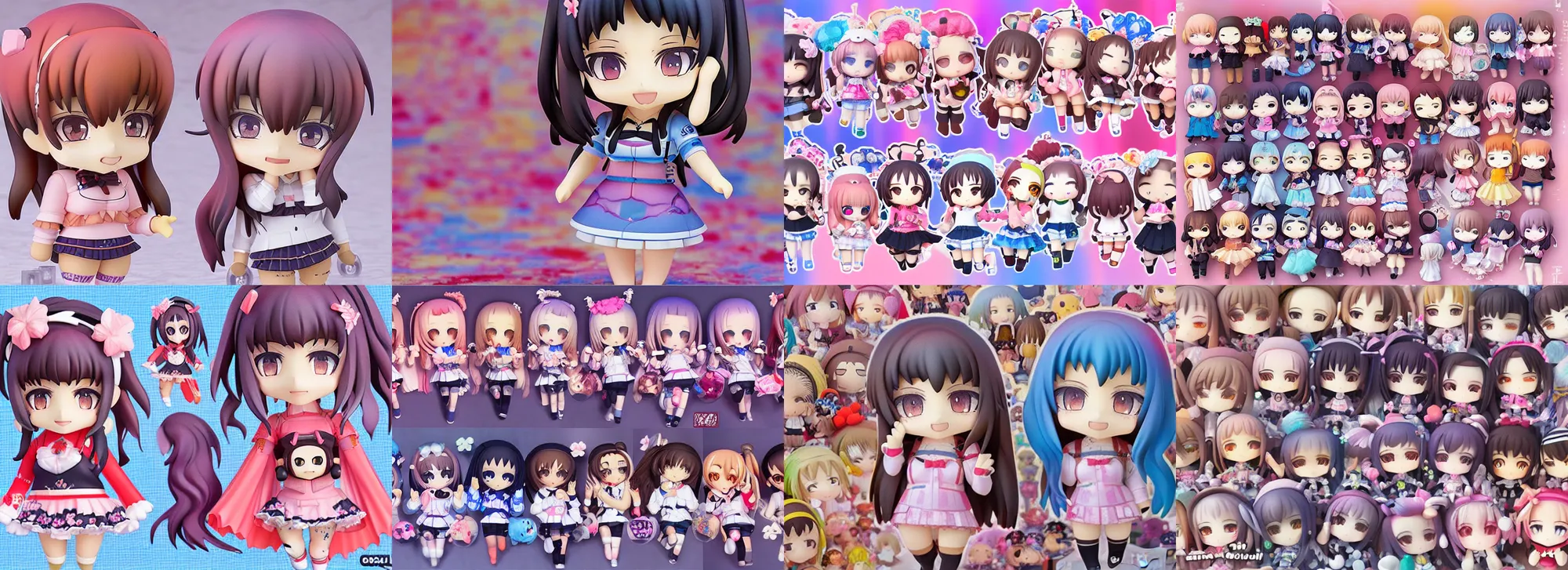 Prompt: nendoroid girl kawaii chibi, deepdream