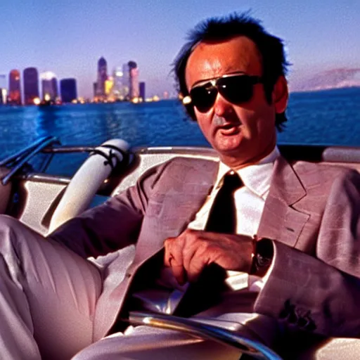 Image similar to bill murray in fear and loathing in las vegas, movie still, promotional shot