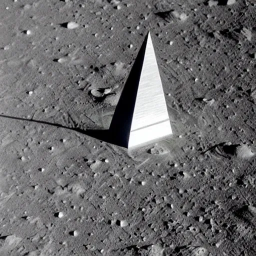 Image similar to A Giant Metallic Obelisk on the moon