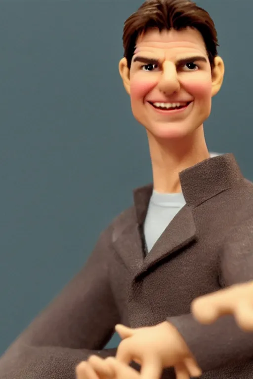 Image similar to Tom Cruise as a claymation character