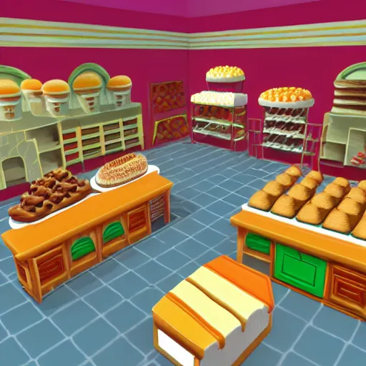 Prompt: bakery in playground