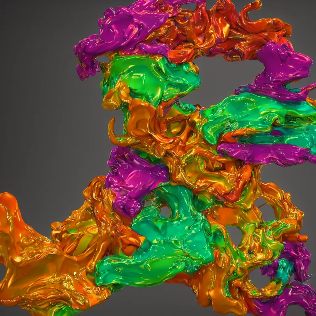 Image similar to painful pleasures by lynda benglis, octane render, colorful, 4 k, 8 k