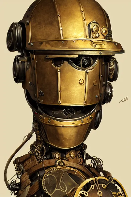 Image similar to steampunk helmet fantasy art mask robot ninja stylized digital illustration sharp focus, elegant intricate digital painting artstation concept art global illumination ray tracing advanced technology chaykin howard and campionpascale and cooke darwyn and davis jack