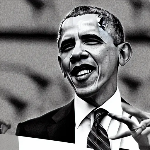 Image similar to Barack Obama conducting a symphony, 4K resolution