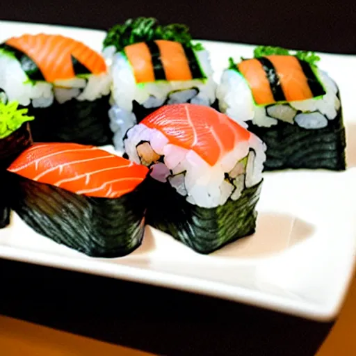 Image similar to sushi made from spiders