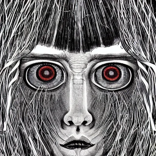 Image similar to forest of eyeballs eternal staring gazing looking seeing illusionary psychedelic horror art scary by victo ngai shintaro kago junji ito shintaro kago apophasis hyperrealism photo - realistic yoji shinkawa apophasis