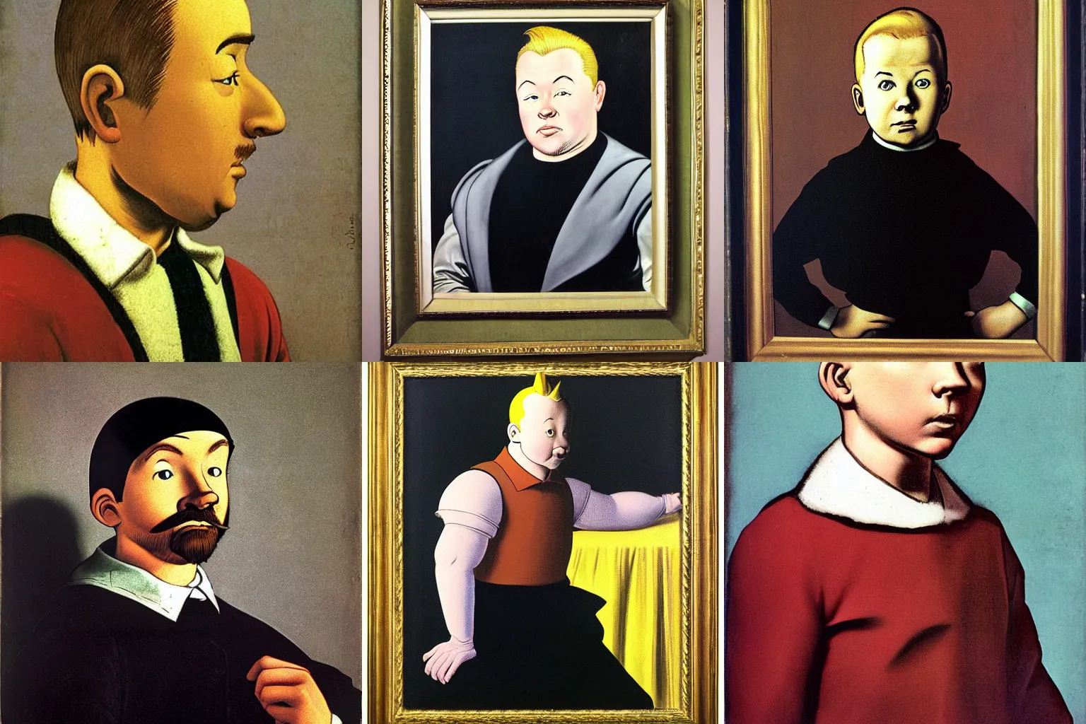 Prompt: portrait of tintin, by caravaggio.