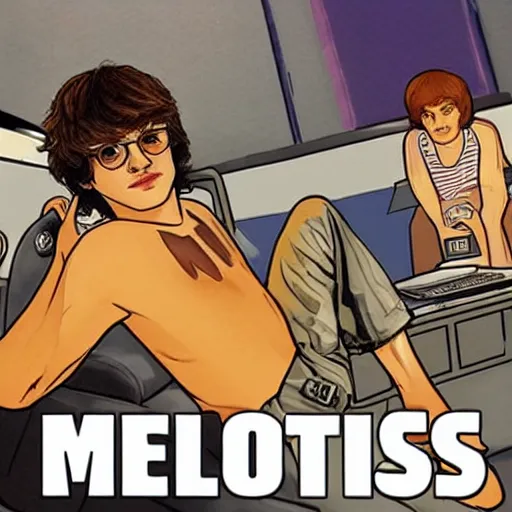 Prompt: Meteos GTA cover art