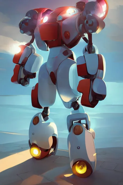 Image similar to metabots medabots medarotto medarot robot minimalist comics, behance hd by jesper ejsing, by rhads, makoto shinkai and lois van baarle, ilya kuvshinov, rossdraws global illumination ray tracing hdr radiating a glowing aura