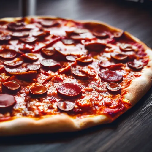 Image similar to a macro shot of hot pizza, commercial photography