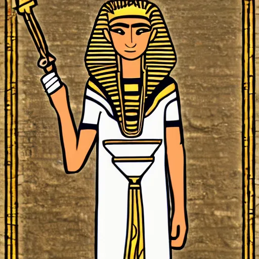 Image similar to harry potter as an egyptian god, hieroglyph, photorealism