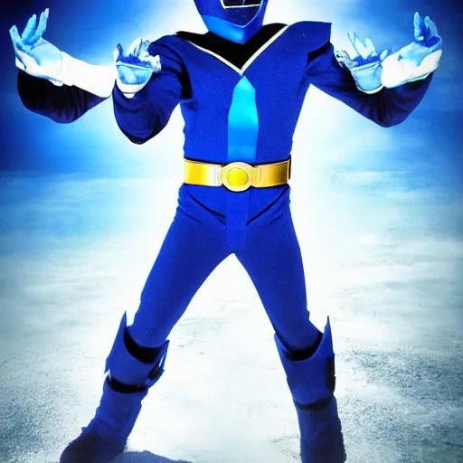 Prompt: blue santa as the blue power ranger, digital photography, high detailed