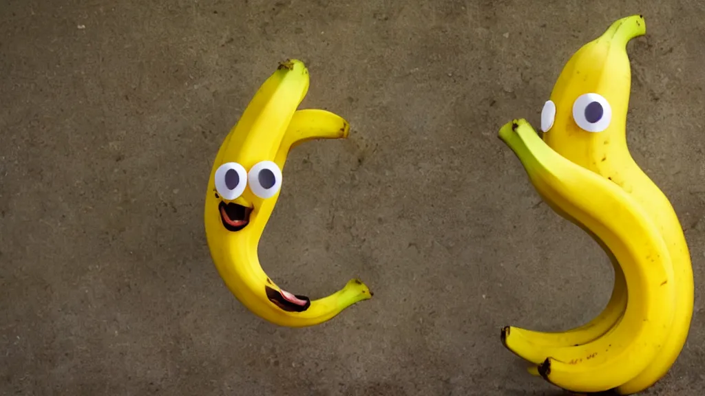 Prompt: a very happy banana face, vivid