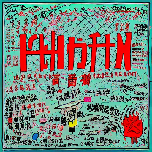 Prompt: chinese prison, heart kidney and lungs, in the style of daniel johnston and outsider art, 4k, overlaid with chinese text