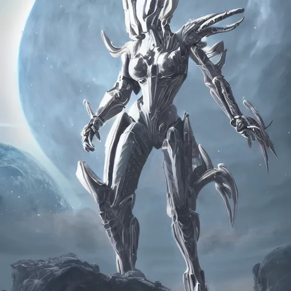 Image similar to giant stunning goddess shot, beautiful hot anthropomorphic robot mecha female dragon, larger than the planet, gently caressing earth, looming over earth in space, detailed sleek silver armor, epic proportions, epic scale, highly detailed digital art, furry art, macro art, warframe fanart, destiny fanart, anthro, giantess, macro, furaffinity, deviantart, 8k 3D realism