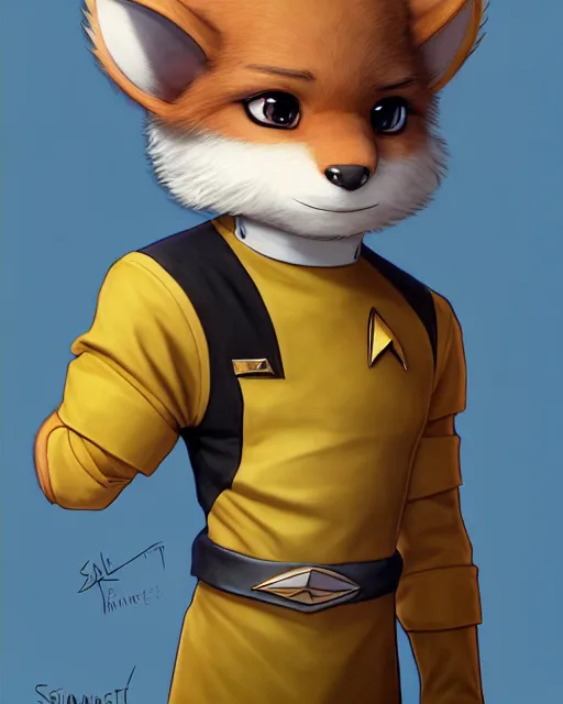 Prompt: character concept art of a cute young male anthropomorphic startrek furry | | cute - fine - face, pretty face, key visual, realistic shaded perfect face, fine details by stanley artgerm lau, wlop, rossdraws, james jean, andrei riabovitchev, marc simonetti, and sakimichan, trending on artstation