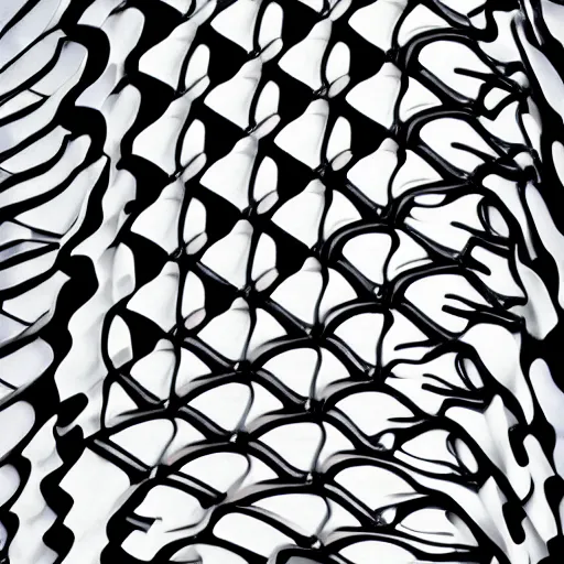 Prompt: smooth curvilinear dragonfly wings pattern by Zaha Hadid