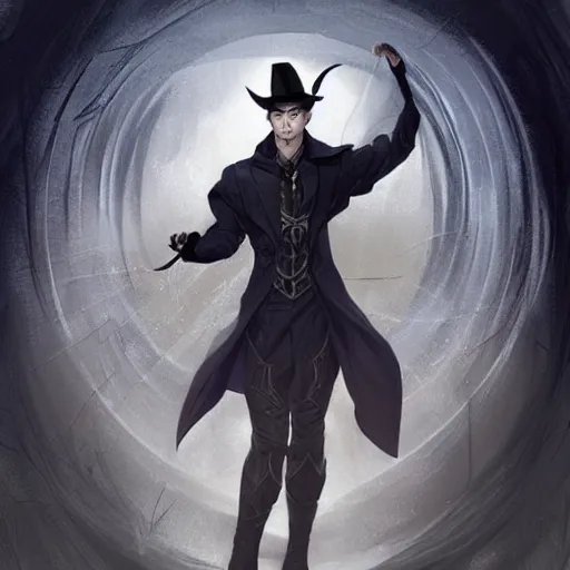 Image similar to a full body character concept art of a powerful male witch unleashing magic powers, magic powers, psychic powers, symmetrical facial features, intricate, elegant, digital painting, concept art, hyper realistic, illustration, smooth, sharp focus, finely detailed, in the style of artgerm and greg rutkowski and william adolfe bouguerea,