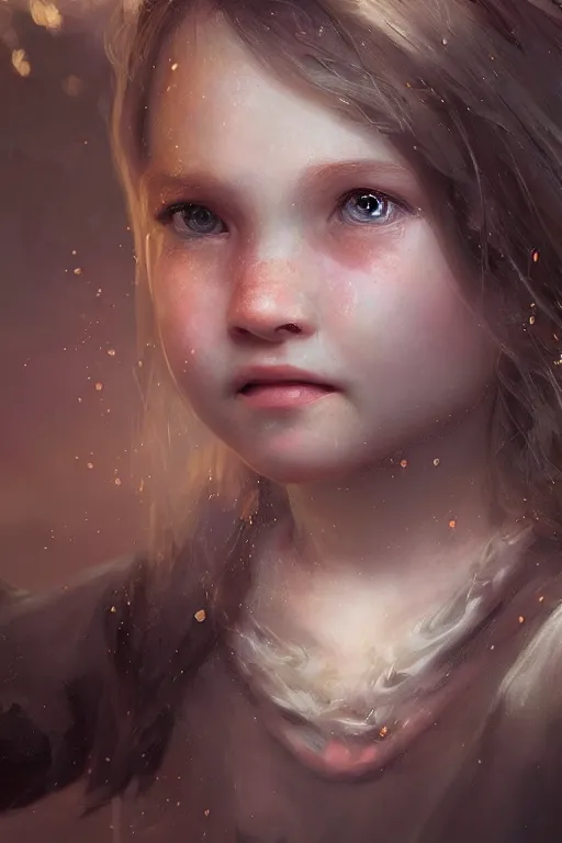 Image similar to Atlantis little girl, joyful, close-up portrait, intricate, elegant, volumetric lighting, scenery, digital painting, highly detailed, artstation, sharp focus, illustration, concept art, ruan jia, steve mccurry