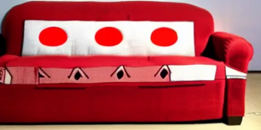 Image similar to Super Mario-themed red couch