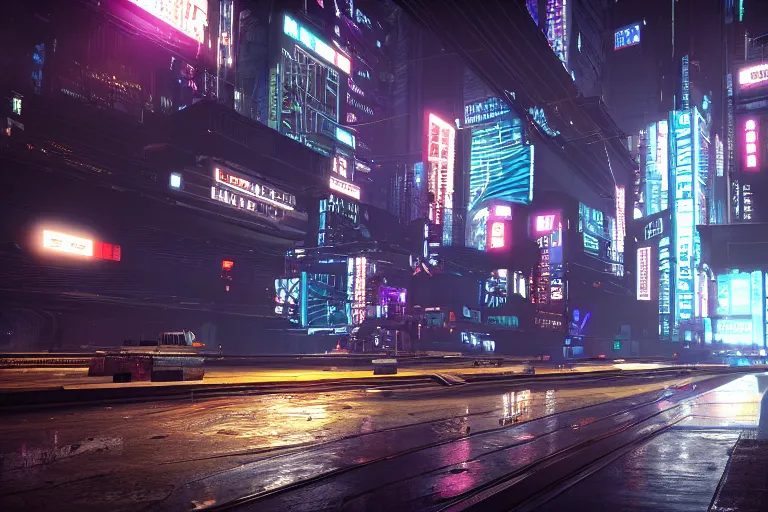 Image similar to cyberpunk metro, 4k, night