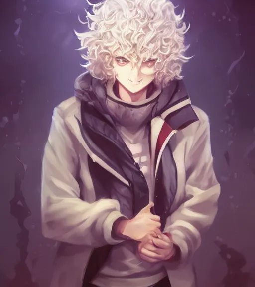 Image similar to ! dream nagito komaeda having a peaceful evening, art by stanley lau, artgerm, rossdraws, ross tran, sakimichan, cyarine, beautiful art