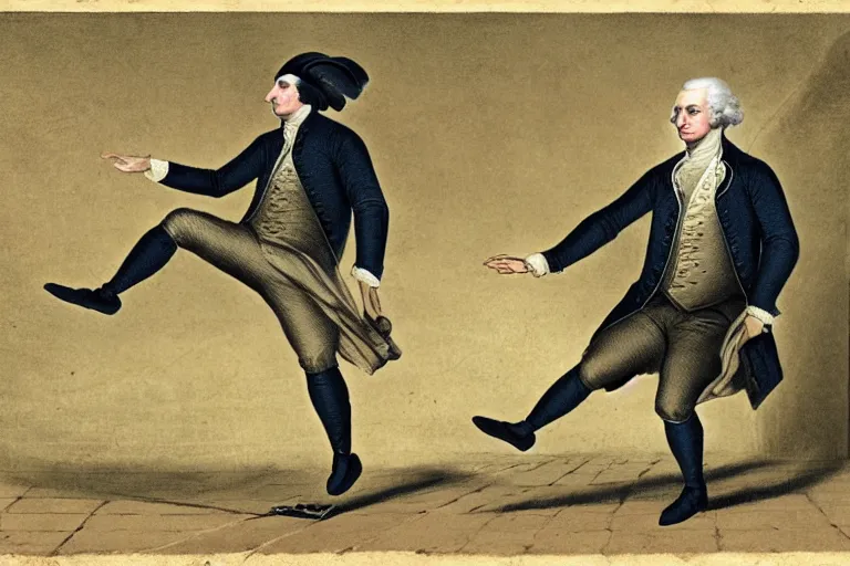 Image similar to george washington doing a kickflip