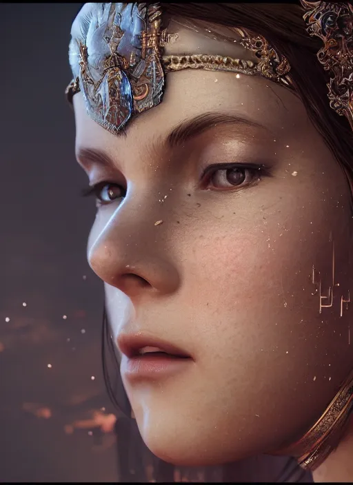 Image similar to detailed concept art of a beautiful princess, cinematic lighting, hyperdetailed, 8k, high resolution, insanely detailed and intricate, octane render