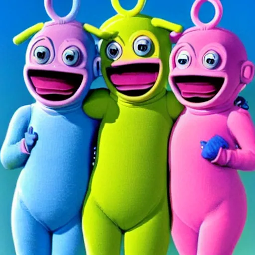 Prompt: Crazy Frog Teletubbies!!!