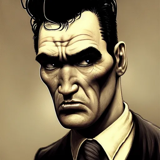 Prompt: portrait of a handsome morrissey as a zombie with a large quiff and thick eyebrows, 7 days to die zombie, fine art, award winning, intricate, elegant, sharp focus, cinematic lighting, digital painting, 8 k concept art, art by z. w. gu, art by brom, art by michael hussar, 8 k