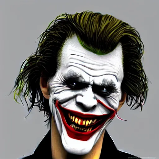 Prompt: Willem Dafoe as the Joker photo realism