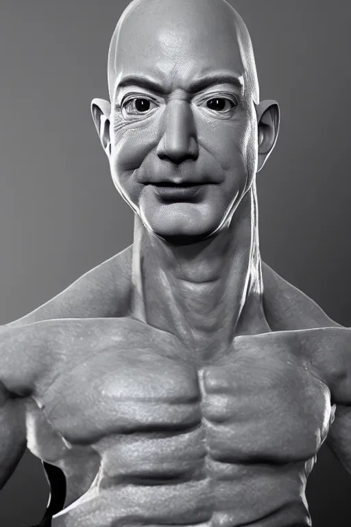 Image similar to jeff bezos as an alien invader, photorealistic, cinematic lighting, highly detailed, very intricate, by guillermo del toro