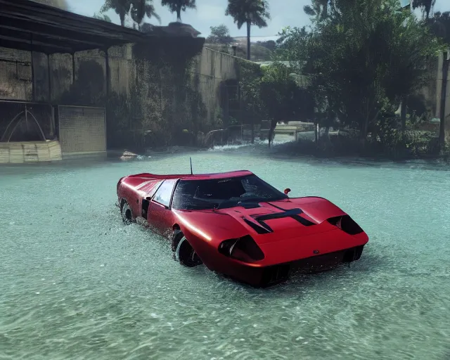 Prompt: mark 2 gt 4 0 submerged under water, cinematic, photoreal, by red dead redemption 2