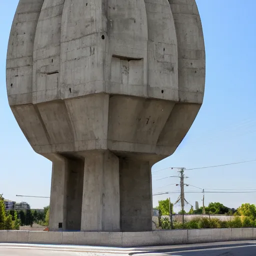 Image similar to yugoslavian brutalist concrete monument