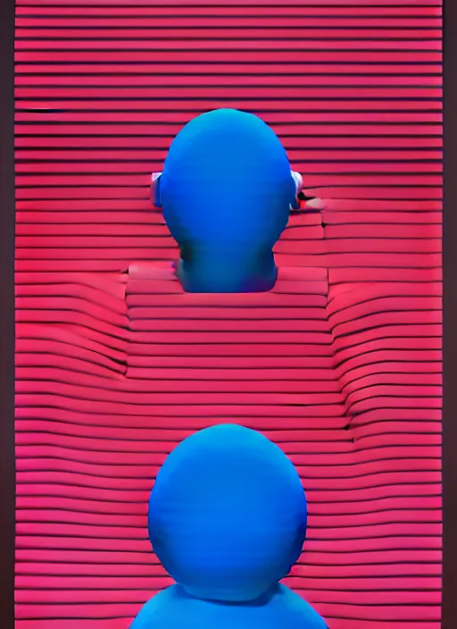 Image similar to duality of men by shusei nagaoka, kaws, david rudnick, airbrush on canvas, pastell colours, cell shaded, 8 k,