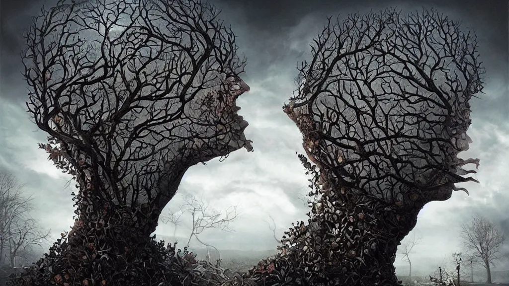 Image similar to the legend of sleepy hollow themed surrealist art in the styles of igor morski, jim warren, and a tim burton film, intricate, hyperrealistic, volumetric lighting