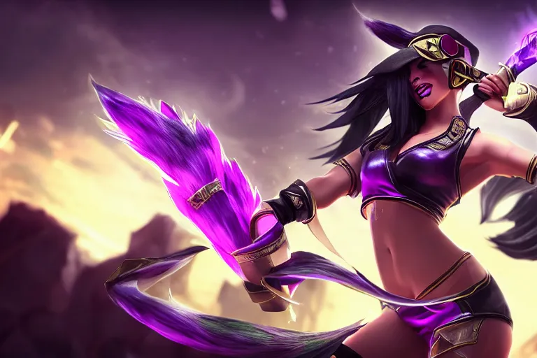 Image similar to league of legend, kda akali, beautiful, photograph, 8 k, realistic