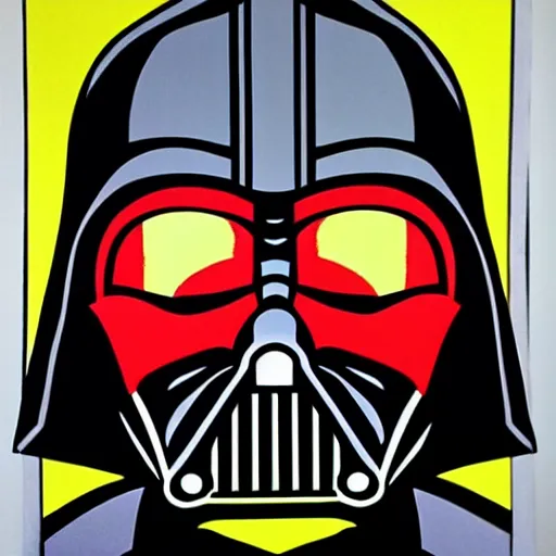 Image similar to darth vader, pop art