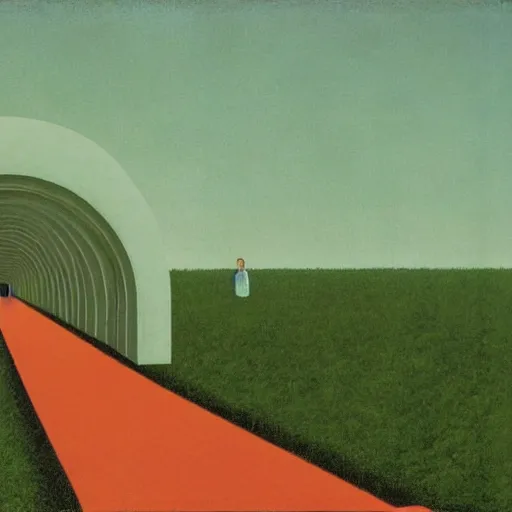 Prompt: tunnel by René Magritte