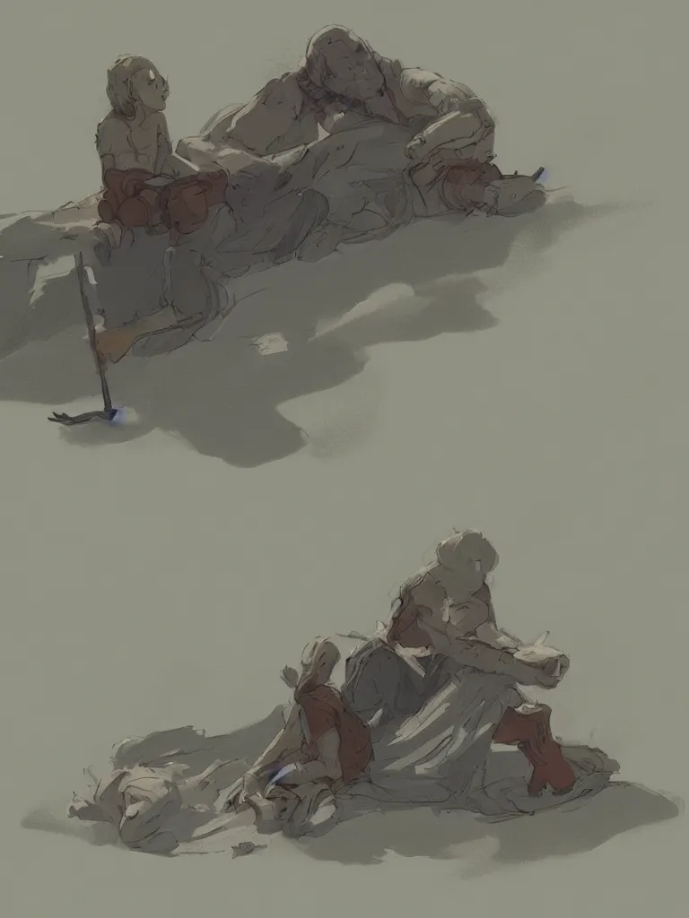 Image similar to humility by Disney Concept Artists, blunt borders, rule of thirds