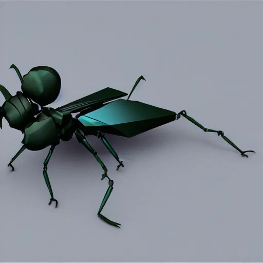 Image similar to low poly robotic wasp