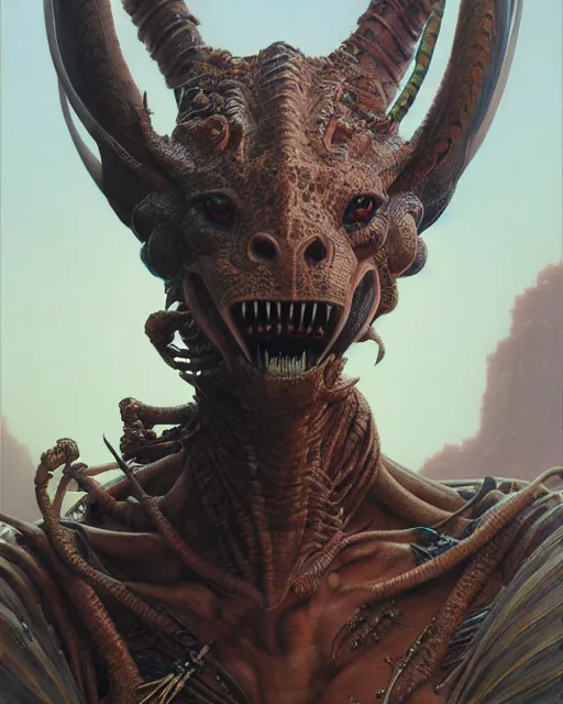 Image similar to a portrait of a yautja, ultra realistic, wide angle, intricate details, highly detailed by peter mohrbacher, hajime sorayama, wayne barlowe, boris vallejo, aaron horkey, gaston bussiere, craig mullins