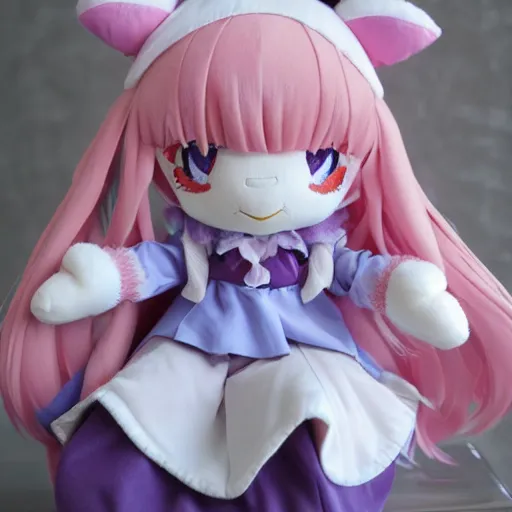 Image similar to cute fumo plush of a girl who came from a world of dreams and magic