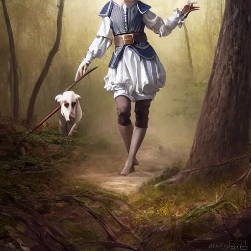 Image similar to A masterpiece portrait of a Incredibly beautiful maid barique renaissance swamp nun girl hunting on deer with russian greyhound medium shot, intricate, elegant, highly detailed. trending on artstation, digital art, by Stanley Artgerm Lau, WLOP, Rossdraws, James Jean, Andrei Riabovitchev, Marc Simonetti, Yoshitaka Amano. background by James Jean and Gustav Klimt, light by Julie Bell, 4k, porcelain skin.