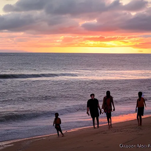 Image similar to photograph of sunset with my family in baron beach by oscar motuloh